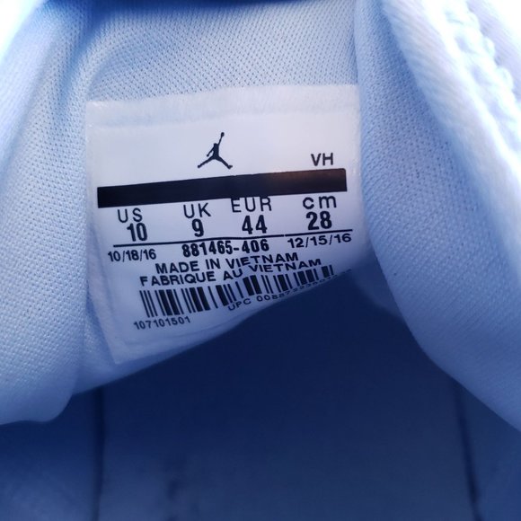 Nike Jordan Formula 23 Men’s Size 10 Ice Blue Wolf Grey. 881465 - 406 - Picture 10 of 11